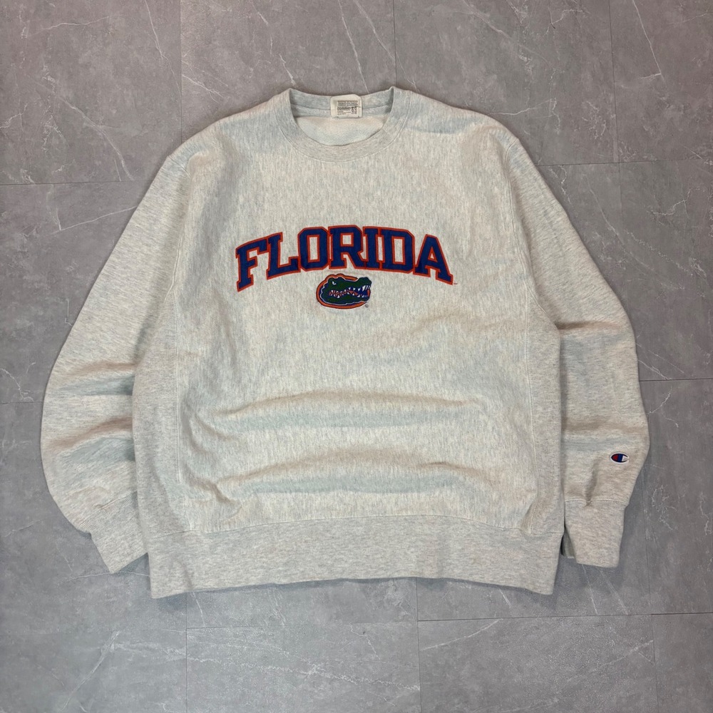 Champion Reverse Weave Florida Gators Sweatshirt Gray Large Mens Pullover 3895